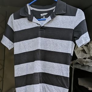 Black and Gray striped shirt